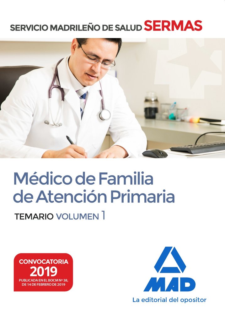 Médico de Familia de Atención Primaria del Servicio Madrileño de Salud. Volumen 1, de 7 | portada del libro
