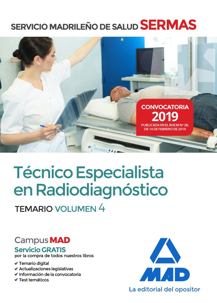 Técnico Especialista en Radiodiagnóstico del Servicio Madrileño de Salud. Volumen 4, de Silva García, Luis | portada del libr