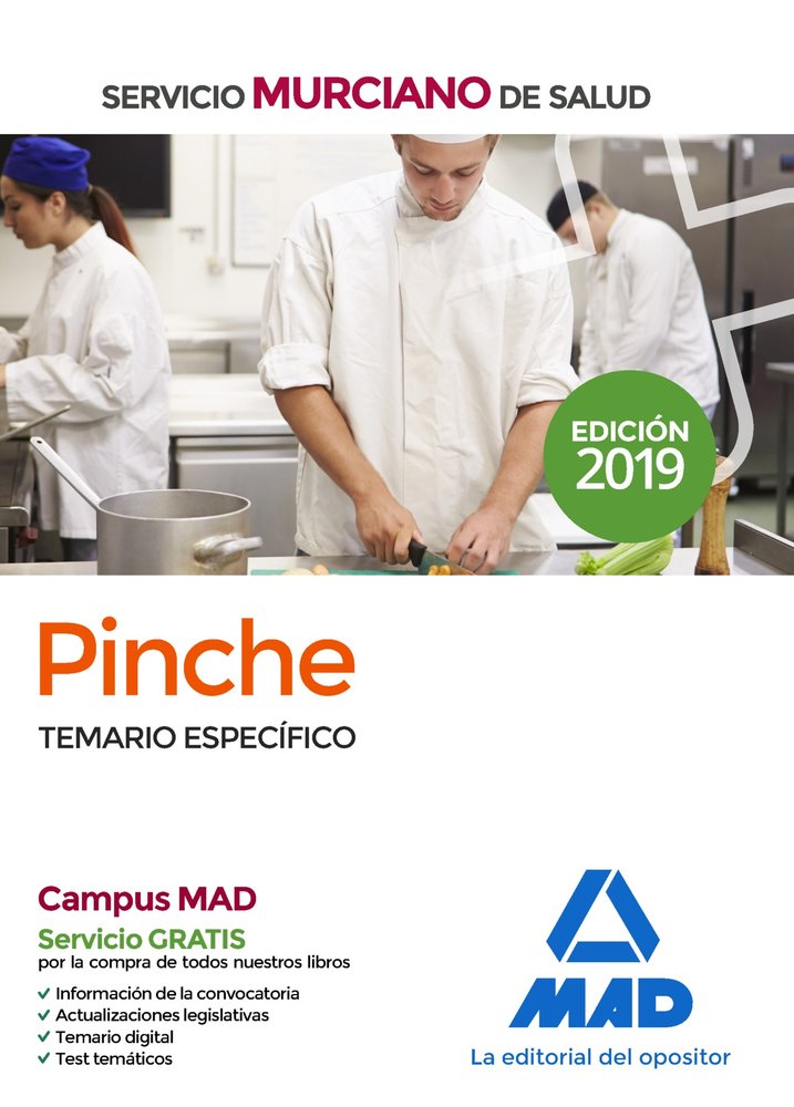 Pinche del Servicio Murciano de Salud. Temario específico, de 7 | portada del libro