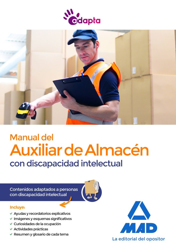 Manual del Auxiliar de Almacén. Contenidos adaptados a personas con discapacidad intelectual, de 7 | portada del libro