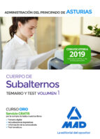Cuerpo de Subalternos de la Administración del Principado de Asturias. Temario y test volumen 1, de Varios autores | portada 