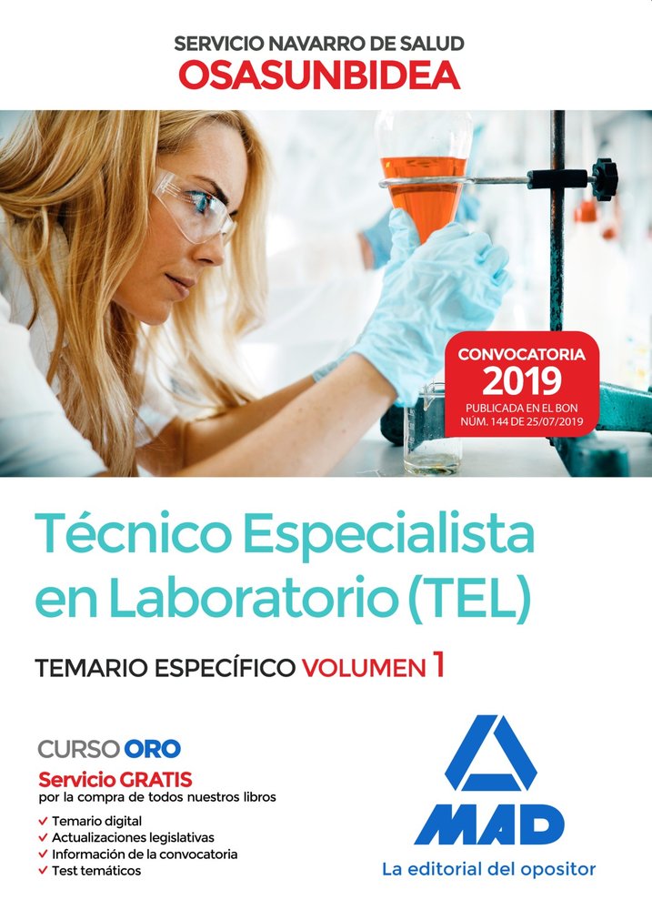 Técnico Especialista en Laboratorio (TEL) del Servicio Navarro de Salud-Osasunbidea. Temario específ, de Silva García | porta
