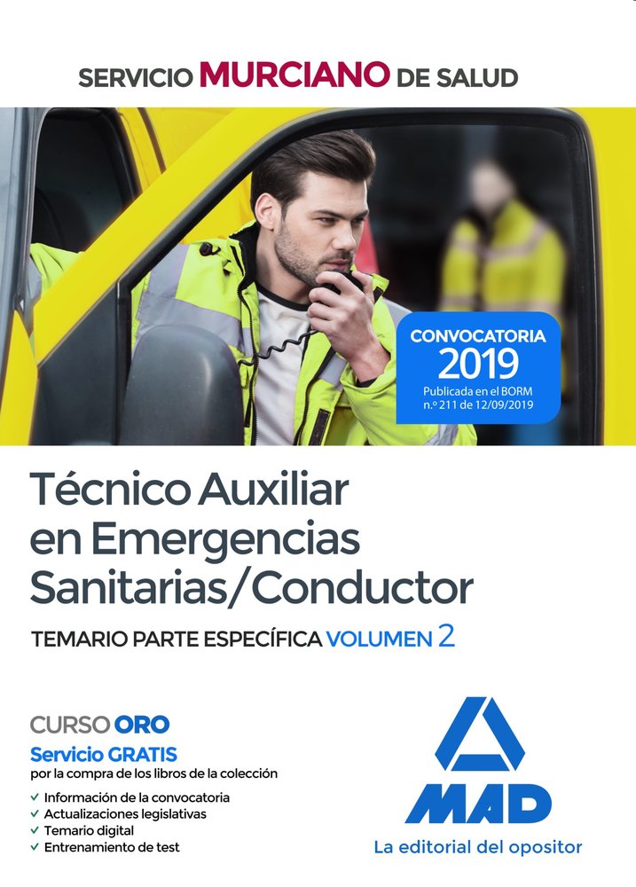 Técnico Auxiliar en Emergencias Sanitarias/Conductor del Servicio Murciano de Salud. Temario parte e, de 7 | portada del libr