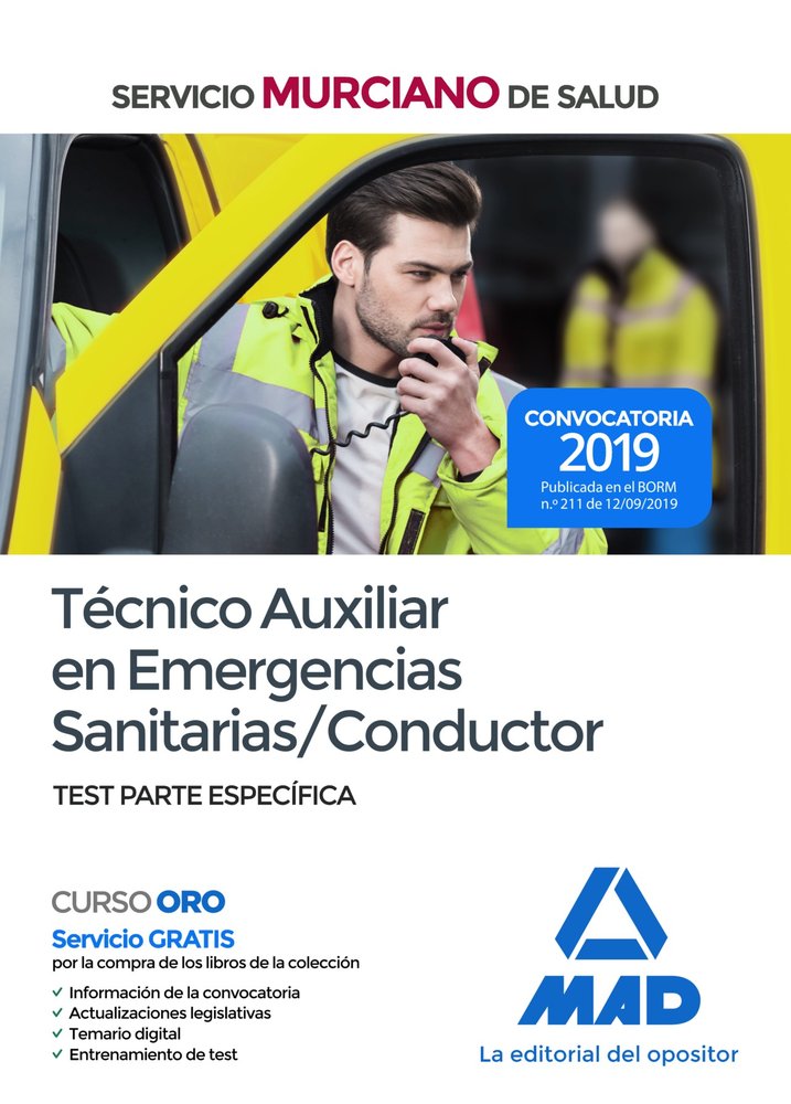 Técnico Auxiliar en Emergencias Sanitarias/Conductor del Servicio Murciano de Salud. Test parte espe, de Ania Palacio | porta
