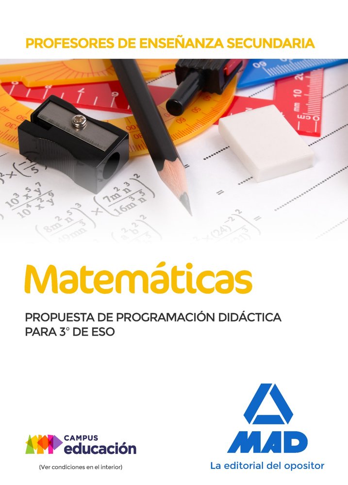Profesores de Enseñanza Secundaria Matemáticas. Propuesta de Programación Didáctica para 3º de ESO, de García Lucas | portada