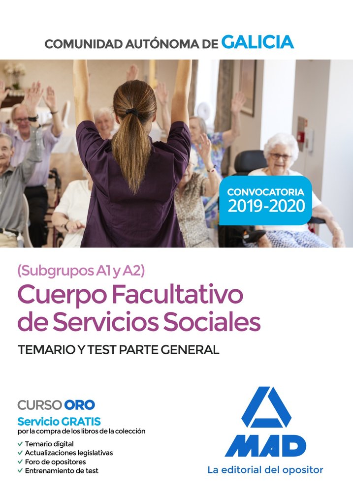 Cuerpo Facultativo de Servicios Sociales (Subgrupos A1 y A2) de la Comunidad Autónoma de Galicia. Te, de 7 | portada del libr