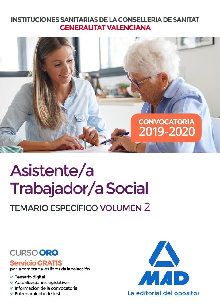 Asistente/a trabajador/a social de las Instituciones Sanitarias de la Conselleria de Sanitat de la G, de 7 | portada del libr