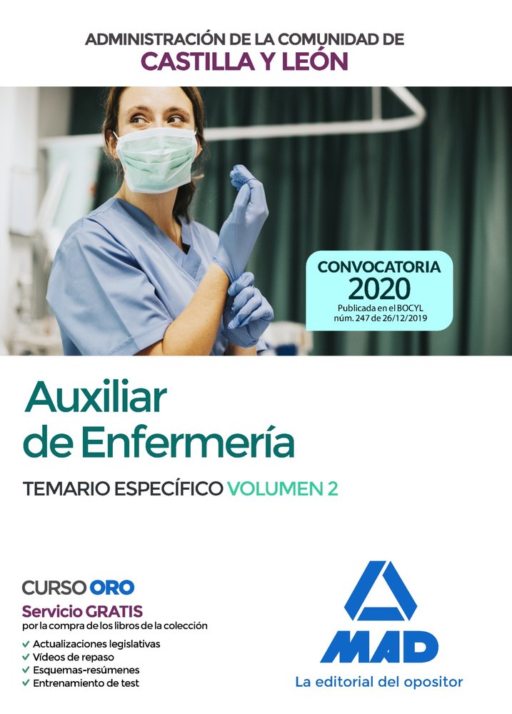 Auxiliar de Enfermería de la Administración de la Comunidad de Castilla y León.Temario específico vo, de 7 | portada del libr
