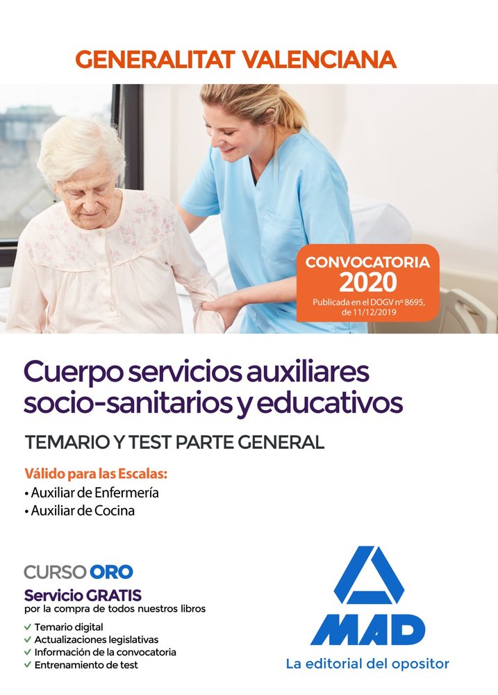 Cuerpo servicios auxiliares socio-sanitarios y educativos de la Administración de la Generalitat Val, de 7 | portada del libr