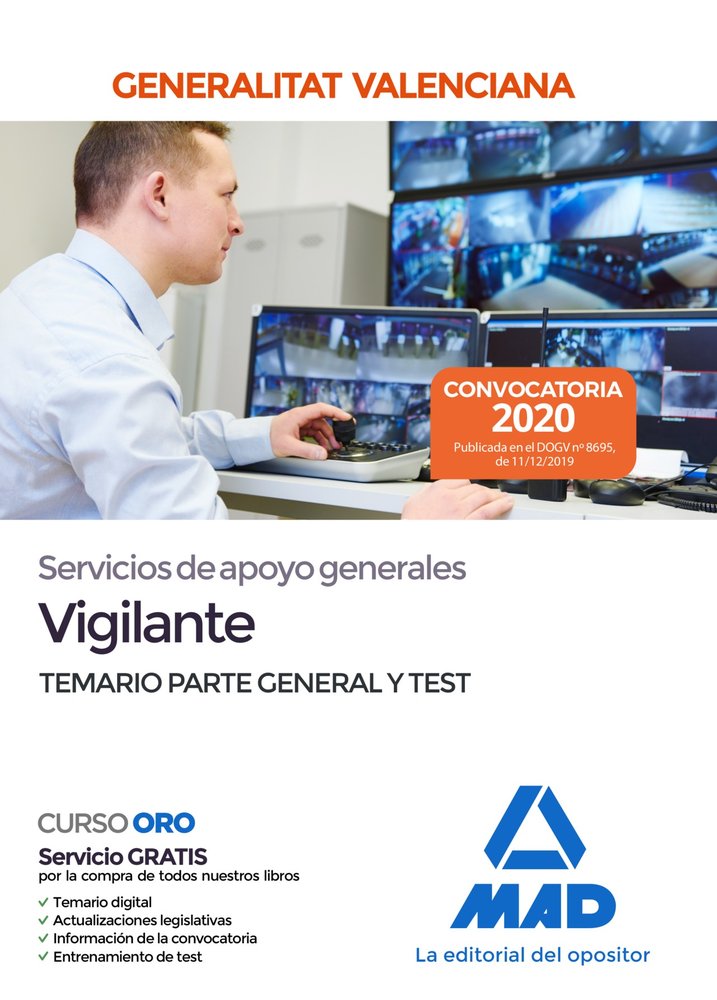 Servicios de apoyo generales de la Administración de la Generalitat Valenciana, escala Vigilante APF, de 7 | portada del libr
