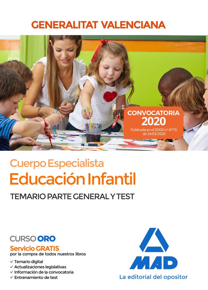 Cuerpo Especialista en Educación Infantil de la Administración de la Generalitat Valenciana. Temario, de 7 | portada del libr