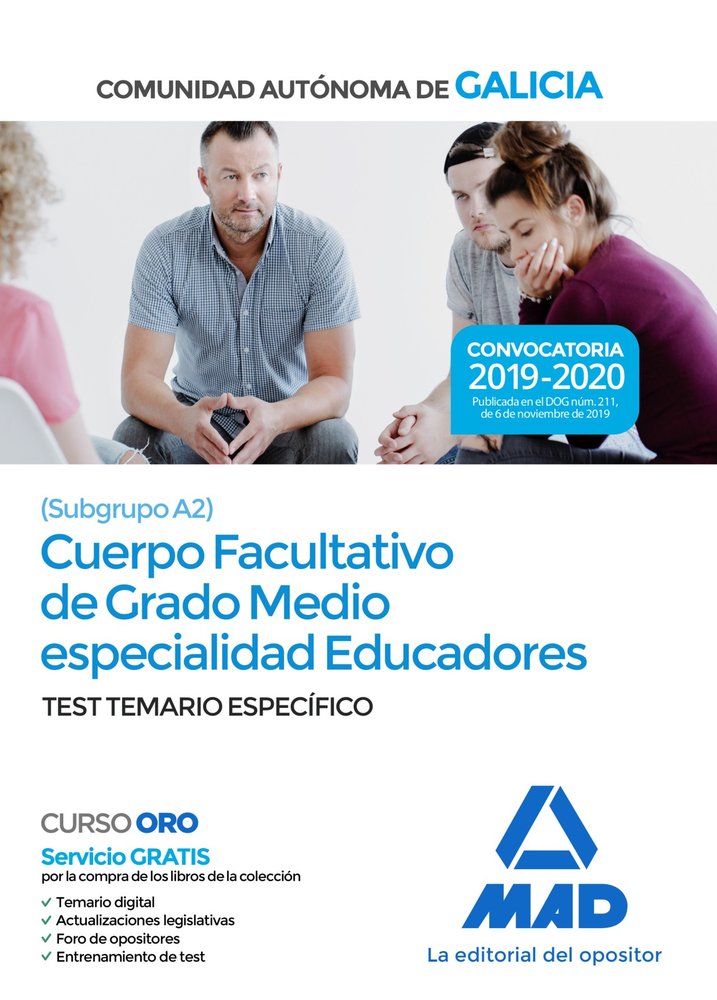 Cuerpo facultativo de grado medio de la Comunidad Autónoma de Galicia (subgrupo A2) especialidad edu, de Clavijo Gamero | por