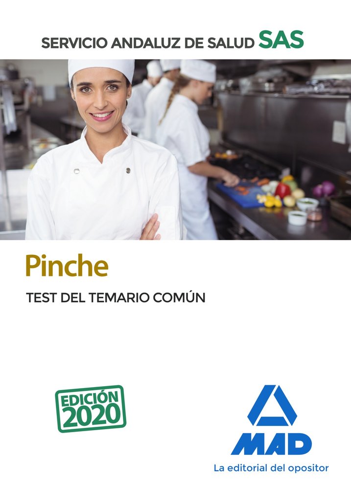 Pinche del Servicio Andaluz de Salud. Test del Temario Común, de 7 EDITORES | portada del libro
