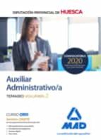 Auxiliar Administrativo de la Diputación Provincial de Huesca. Temario volumen 2, de Varios autores | portada del libro