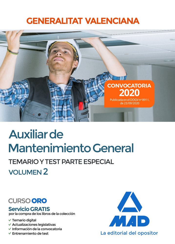 Auxiliar de Mantenimiento General de la Administración de la Generalitat Valenciana. Parte Especial, de 7 EDITORES#LOPEZ ALVA