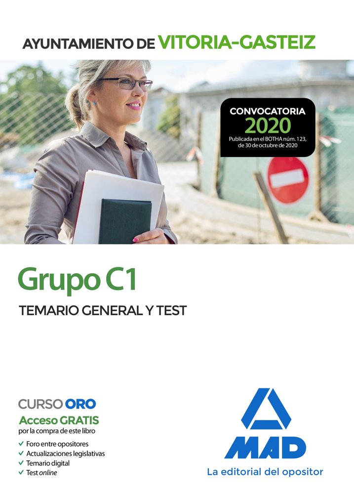 Grupo C1 del Ayuntamiento de Vitoria-Gasteiz. Temario General y test, de 7 EDITORES#USERO LOPEZ | portada del libro