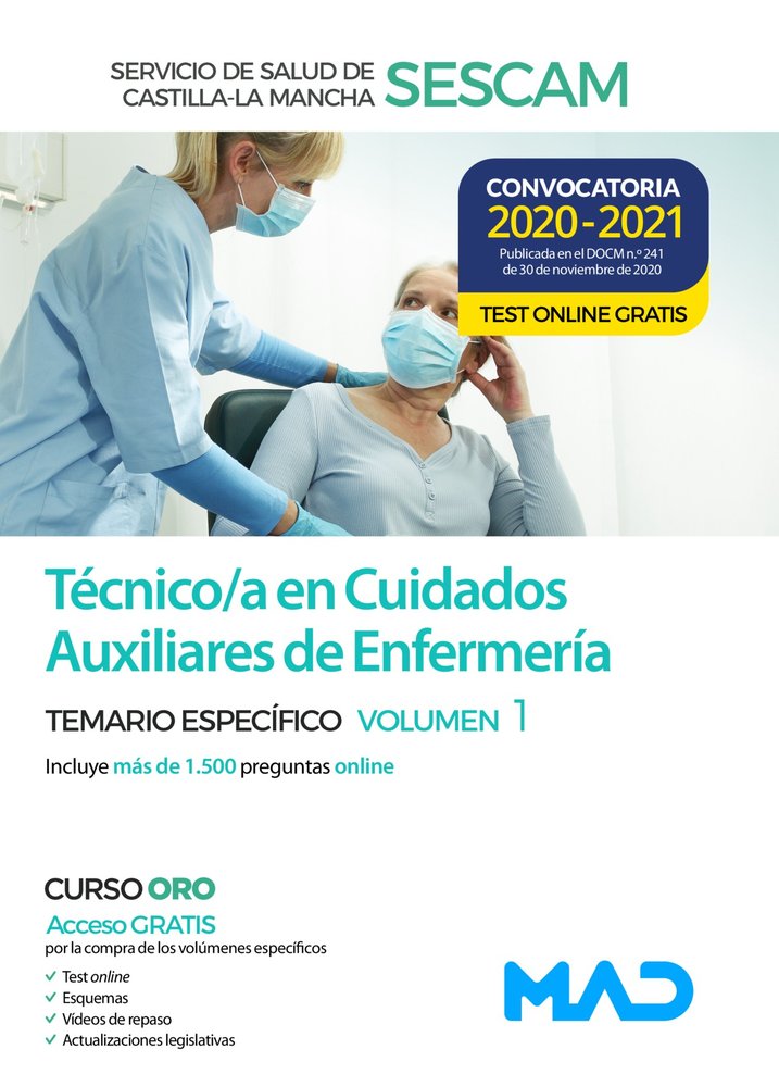Técnico/a en Cuidados Auxiliares de Enfermería del Servicio de Salud de Castilla-La Mancha (SESCAM)., de 7 EDITORES#ANIA PALA