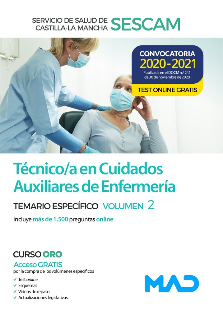 Técnico/a en Cuidados Auxiliares de Enfermería del Servicio de Salud de Castilla-La Mancha (SESCAM)., de 7 EDITORES#ANIA PALA