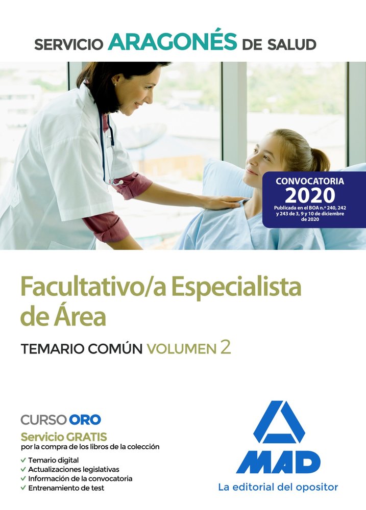 Facultativo/a Especialista de Área del Servicio Aragonés de Salud (SALUD-Aragón). Temario común volu, de 7 EDITORES#GOMEZ MAR