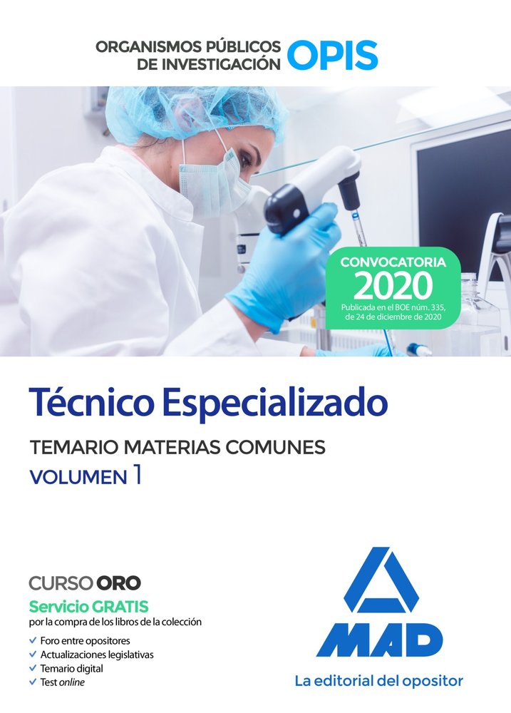 Técnico Especializado de los Organismos Públicos de Investigación. Temario de Materias Comunes Volum, de 7 EDITORES#Souto Fer