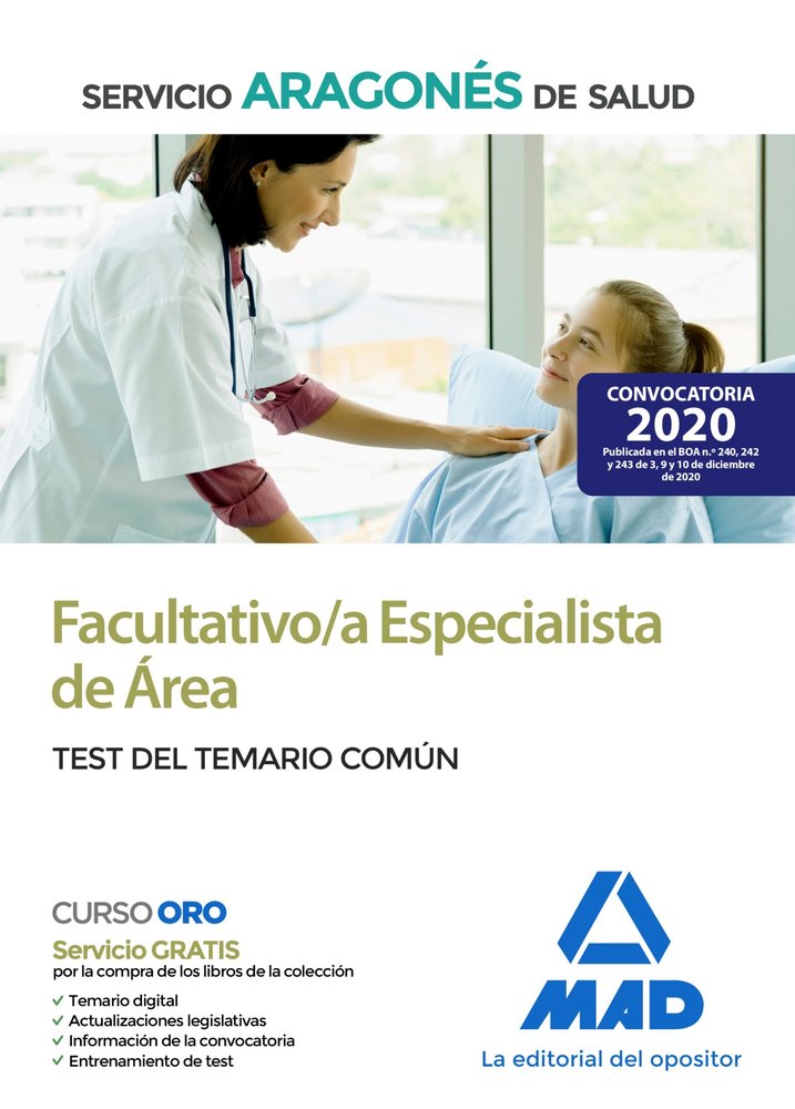 Facultativo/a Especialista de Área del Servicio Aragonés de Salud (SALUD-Aragón). Test del temario c, de 7 EDITORES#GOMEZ MAR