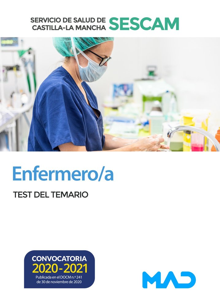 Enfermero/a del Servicio de Salud de Castilla-La Mancha (SESCAM). Test del temario, de GOMEZ MARTINEZ | portada del libro