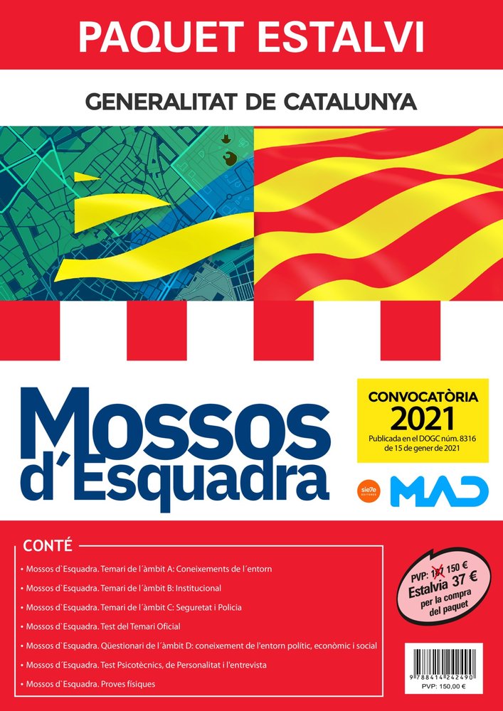 PAQUET ESTALVI MOSSOS DESQUADRA ESTALV CAT, de 7 EDITORES#CLAVIJO GAMERO | portada del libro