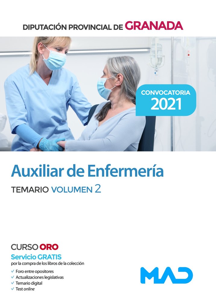 AUXILIAR DE ENFERMERIA DIPUTACION GRANADA VOLUMEN 2 | portada del libro