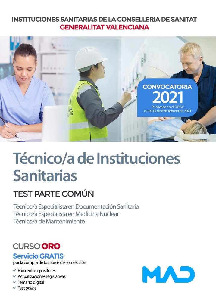 TECNICO INSTITUCIONES SANITARIAS TEST PARTE COMUN. TECNICO ESPECI | portada del libro