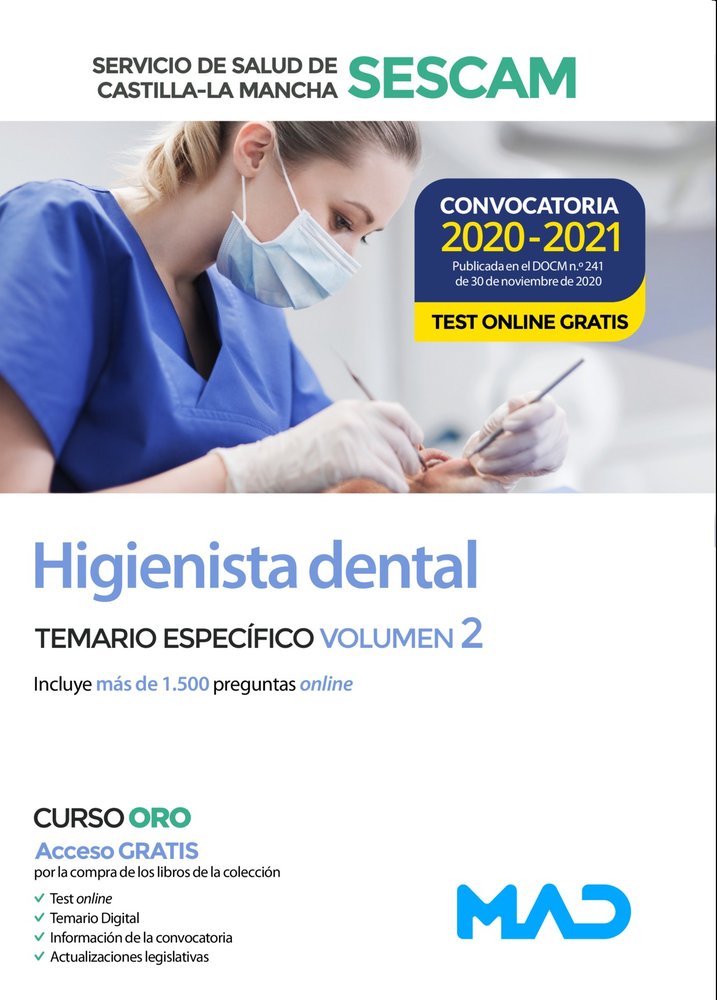 HIGIENISTA DENTAL DEL SERVICIO DE SALUD DE CASTILLA-LA MANCH, de 7 EDITORES#GIL RAMOS | portada del libro