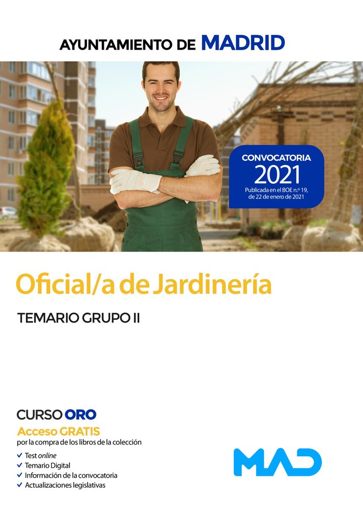 OFICIAL/A DE JARDINERIA DEL AYUNTAMIENTO DE MADRID. TEMARIO, de COSTA PEREZ, JUAN CARLOS | portada del libro