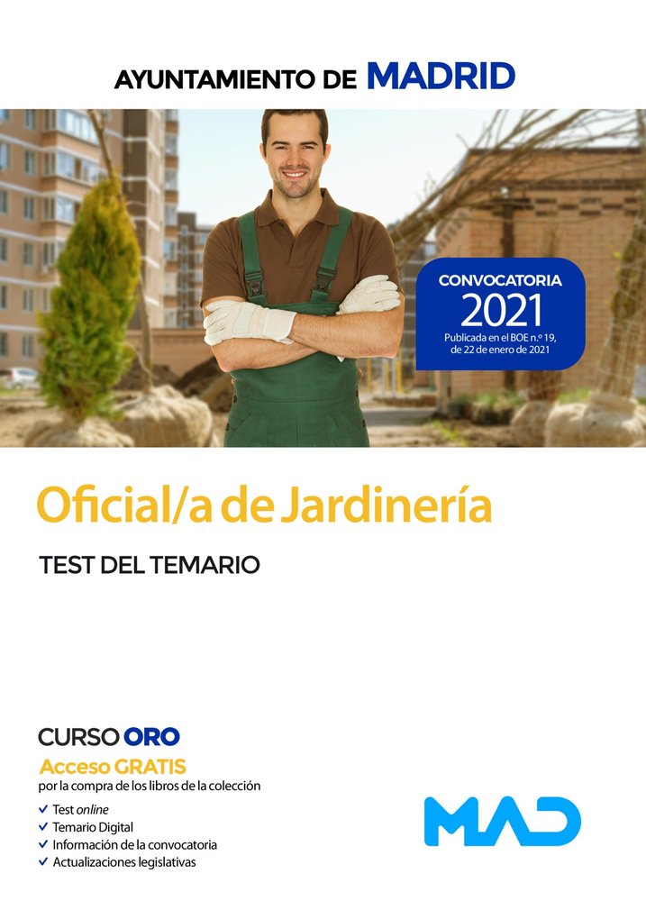 OFICIAL/A DE JARDINERIA DEL AYUNTAMIENTO DE MADRID. TEST DEL, de COSTA PEREZ, JUAN CARLOS | portada del libro