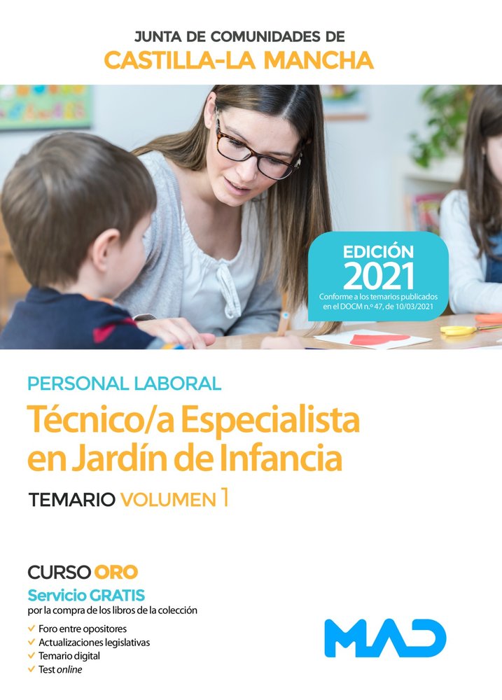 TECNICO ESPECIALISTA JARDIN DE INFANCIA VOL.I JUNTA CASTILLA MANCHA | portada del libro