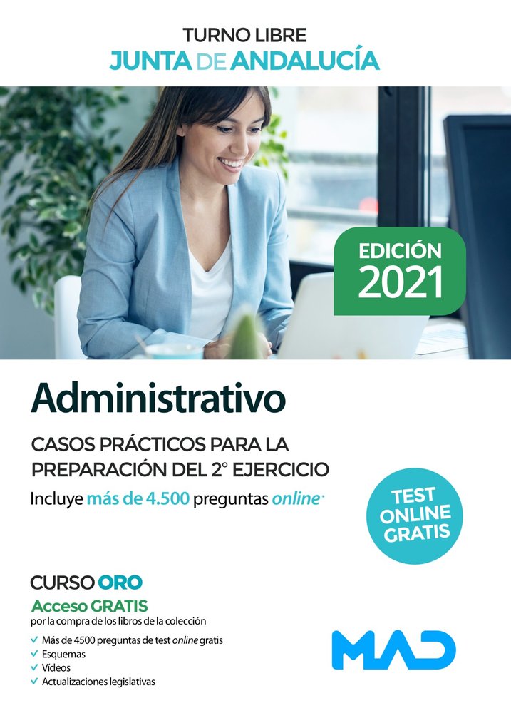 ADMINISTRATIVO DE LA JUNTA DE ANDALUCIA TURNO LIBRE. CASOS P, de GONZALEZ RABANAL | portada del libro