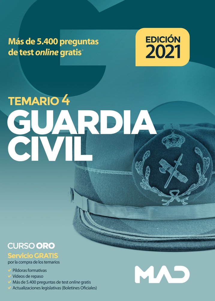 GUARDIA CIVIL TEMARIO 4, de AA.VV. | portada del libro
