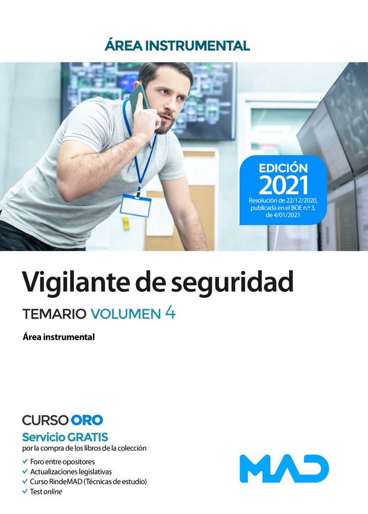 Vigilante de seguridad. Temario Volumen 4 | portada del libro