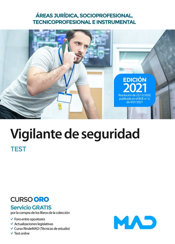 Vigilante de seguridad. Test, de 7 EDITORES#RODRIGUEZ YERGO | portada del libro