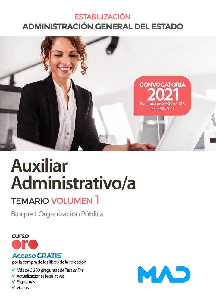 AUXILIAR ADMINISTRATIVO/A ADMINISTRACION GENERAL DEL ESTADO. ESTA, de VVAA | portada del libro
