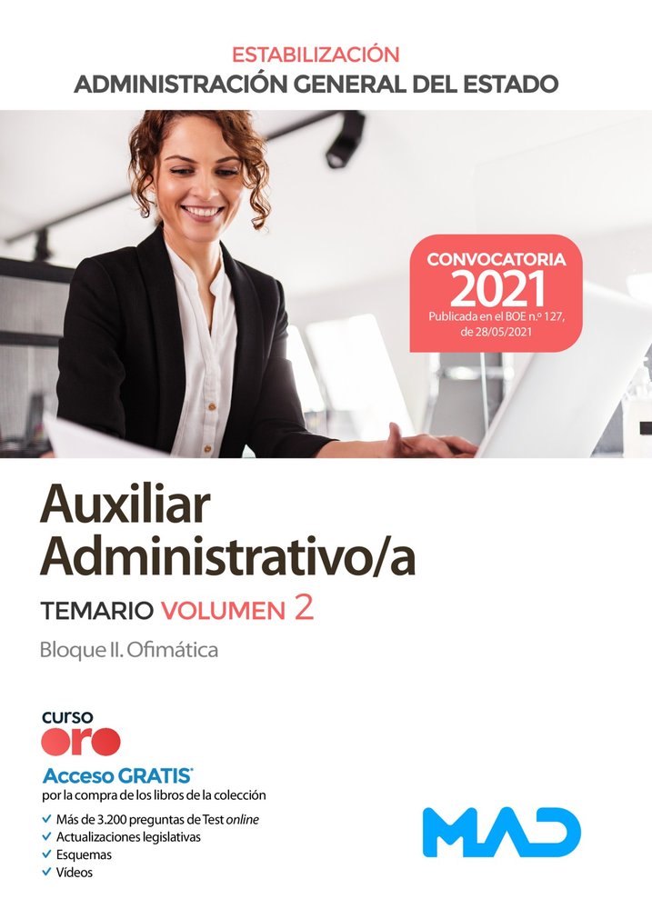 AUXILIAR ADMINISTRATIVO/A ADMINISTRACION GENERAL DEL ESTADO. ESTA, de VVAA | portada del libro