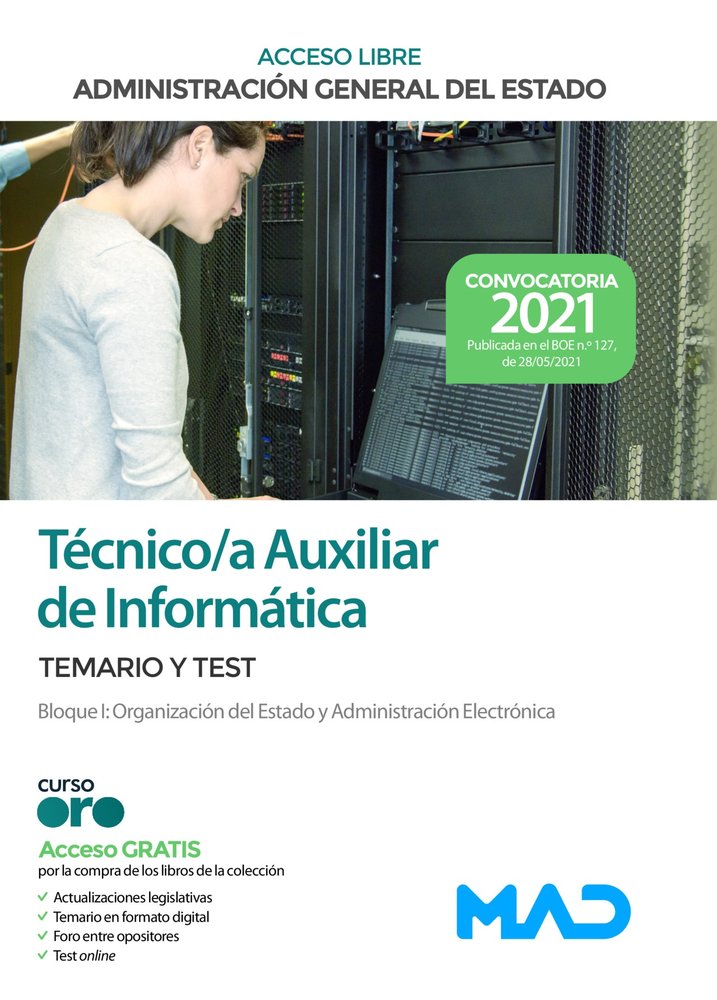TECNICO AUXILIAR DE INFORMATICA DE LA ADMINISTRACION GENERAL, de 7 EDITORES#GUERRERO ARROYO | portada del libro