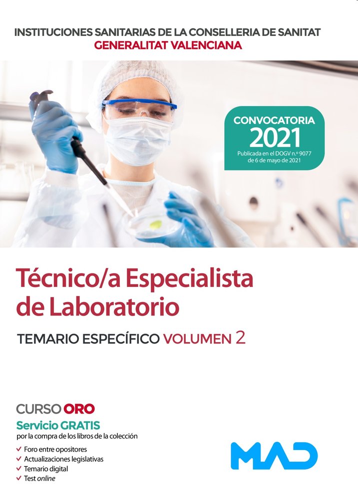 TECNICO/A ESPECIALISTA DE LABORATORIO DE LAS INSTITUCIONES S, de SILVA GARCIA, CARMEN | portada del libro