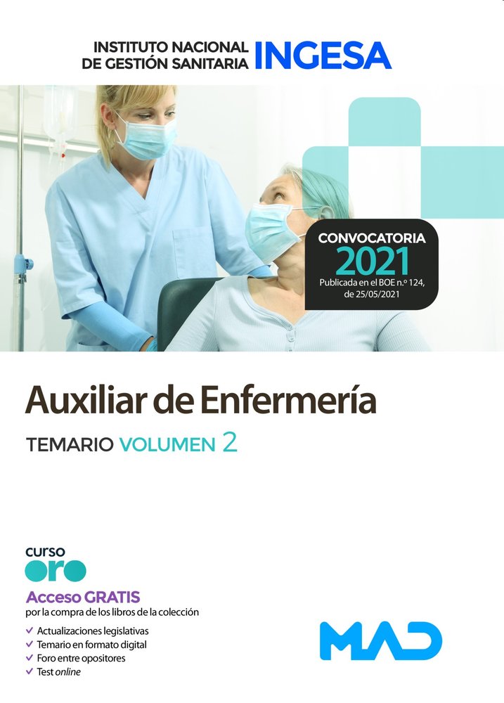 AUXILIAR DE ENFERMERIA INGESA VOL 2 | portada del libro