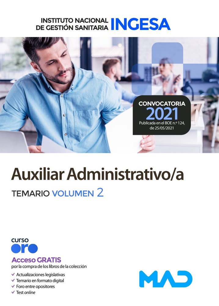 AUXILIAR ADMINISTRATIVO VOL 2 INGESA | portada del libro