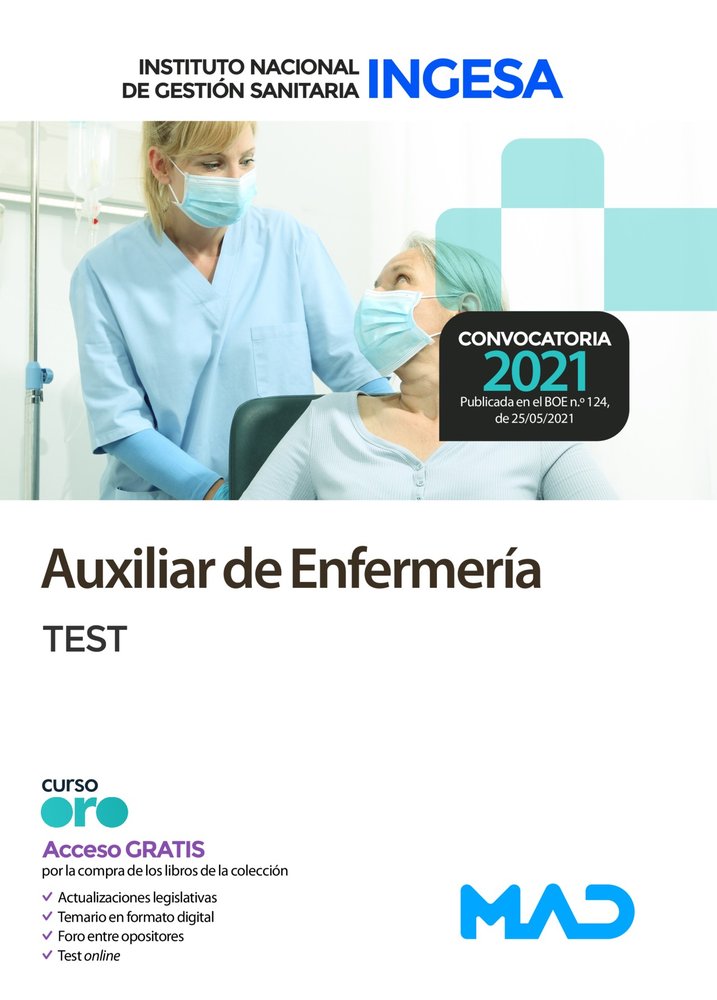 AUXILIAR DE ENFERMERIA CEUTA Y MELILLA TEST | portada del libro