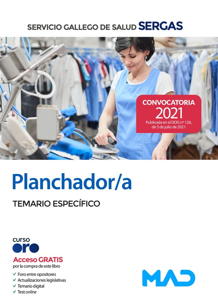 PLANCHADOR SERGAS. TEMARIO ESPECIFICO | portada del libro