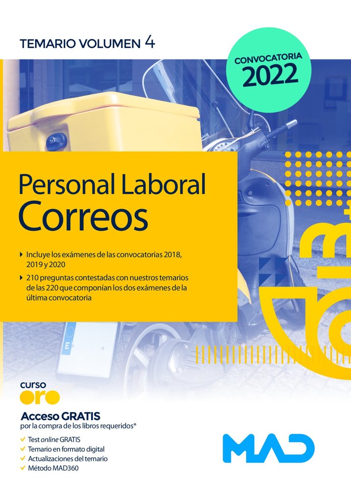 PERSONAL LABORAL CORREOS TELEGRAFOS TEMARIO VOLUMEN 4, de GUILLEN GIL | portada del libro