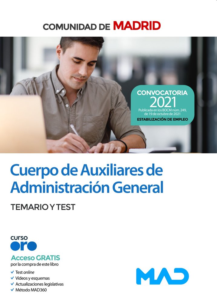 CUERPO DE AUXILIARES DE ADMINISTRACION GENERAL DE LA COMUNID, de 7 EDITORES#GARCIA FERNANDEZ | portada del libro