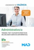 ADMINISTRATIVO/A UNIVERSITAT VALENCIA TEM TES, de Varios autores | portada del libro