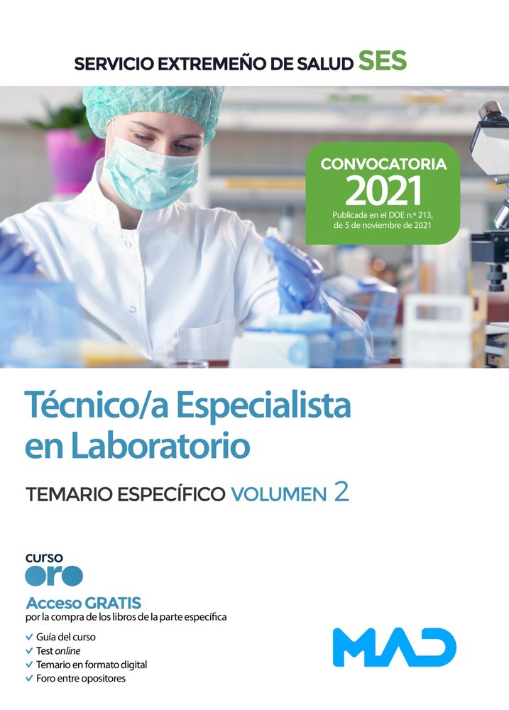 TECNICO ESPECIALISTA EN LABORATORIO EXTREMADURA VOL 2 | portada del libro