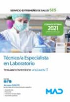 TECNICO ESPECIALISTA LABORATORIO EXTREMADURA VOL 3, de Varios autores | portada del libro